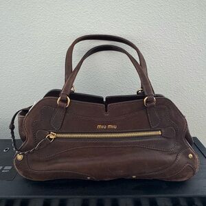 Miu Miu Dark Brown Leather Bag